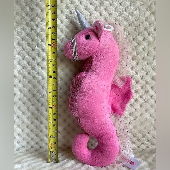 Aurora World Plush Pink Seahorse Stuffed Animal Toy - Picture 9 of 9